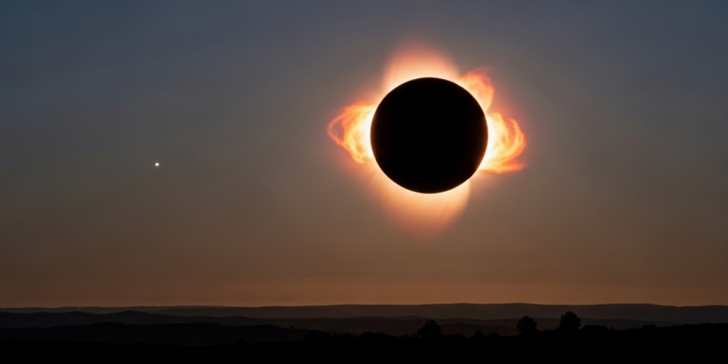 Eclipse Solar Total_ A Dança Cósmica entre Sol e Lua